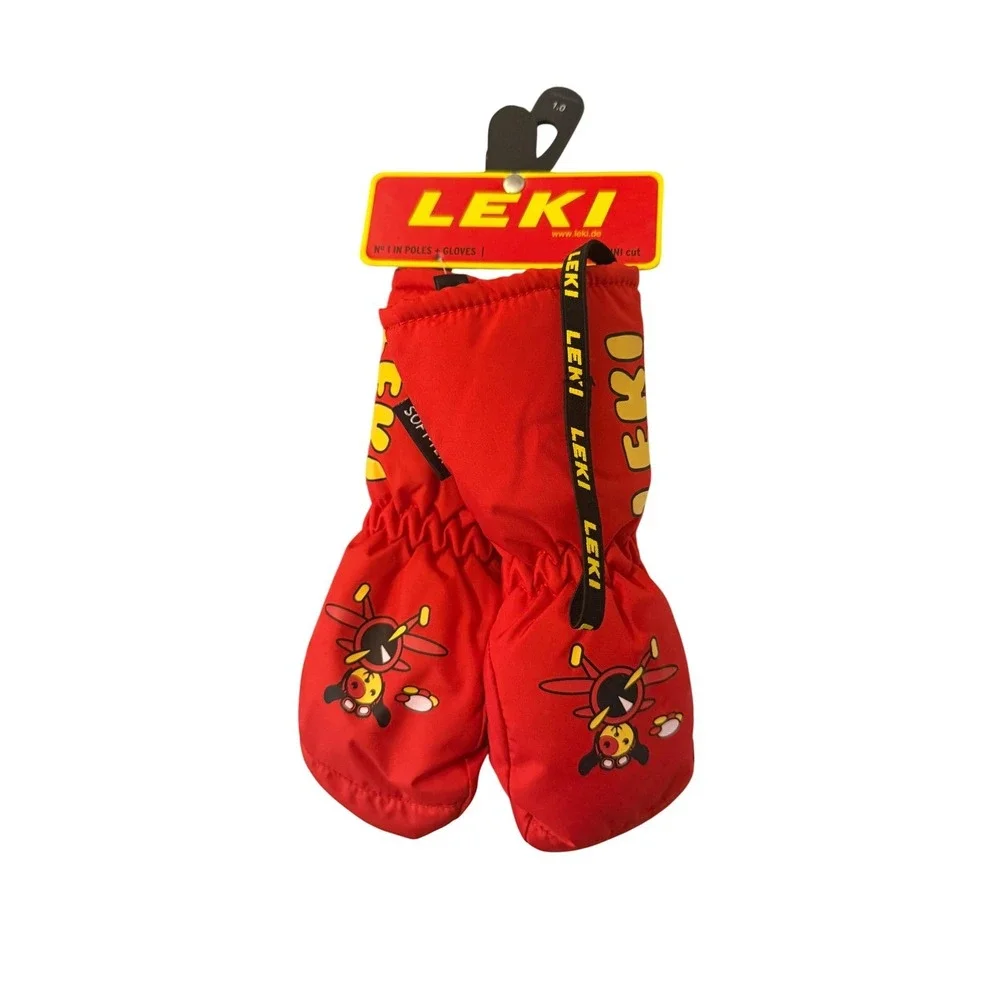 Leki Little Pilot Mittens Kids Red‎ Waterproof Soft-Tex Ski Snowboard Size 1.0